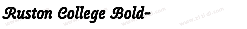 Ruston College Bold字体转换